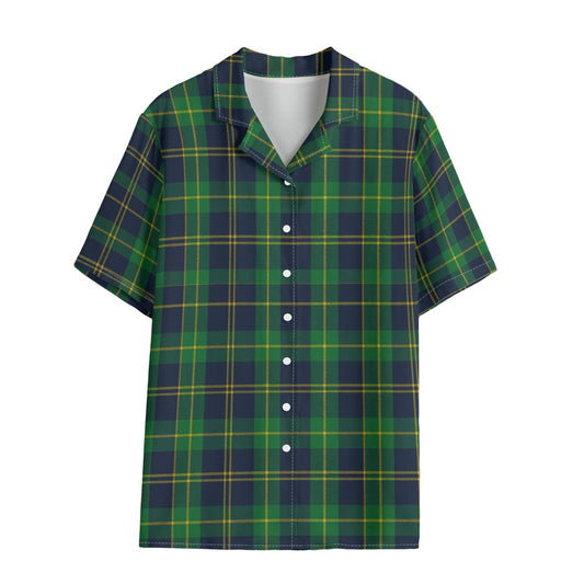 Notre Dame Tartan Plaid Fighting Irish Women's Hawaii Shirt | Rayon