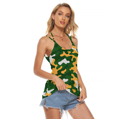 Green Bay Football Game Day All-Over Print Women's Halter Top With Backless