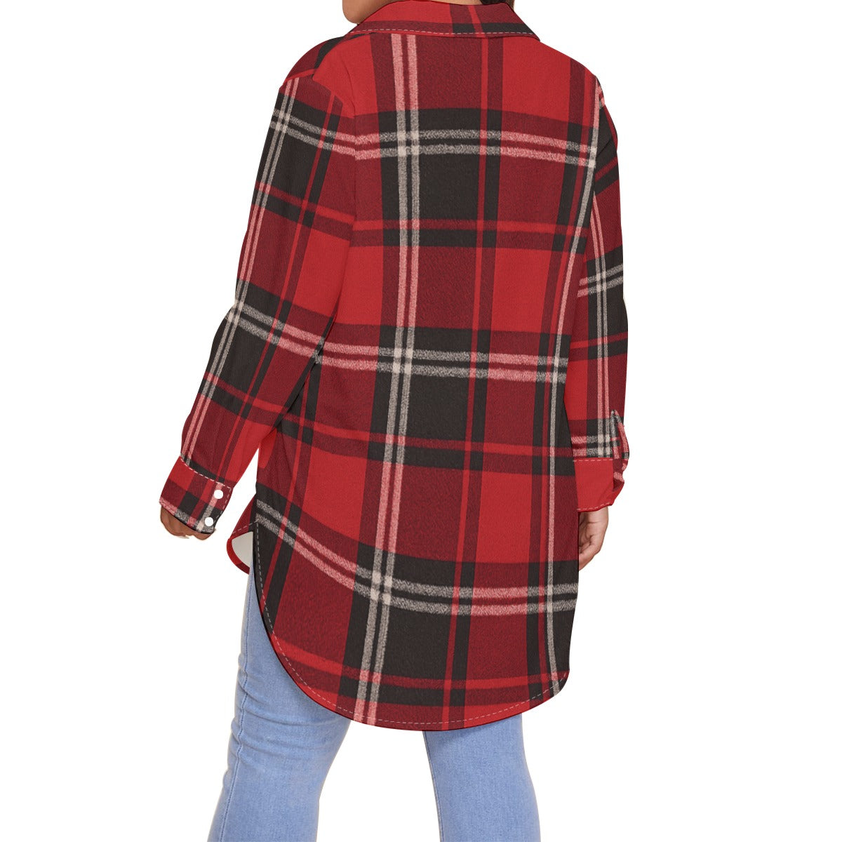Cincinnati - Bearcats Tartan Plaid Women's Shirt With Long Sleeve(Plus Size)
