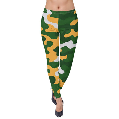 Green Bay Football Game Day All-Over Print Women's High-Stretch Cotton Leggings