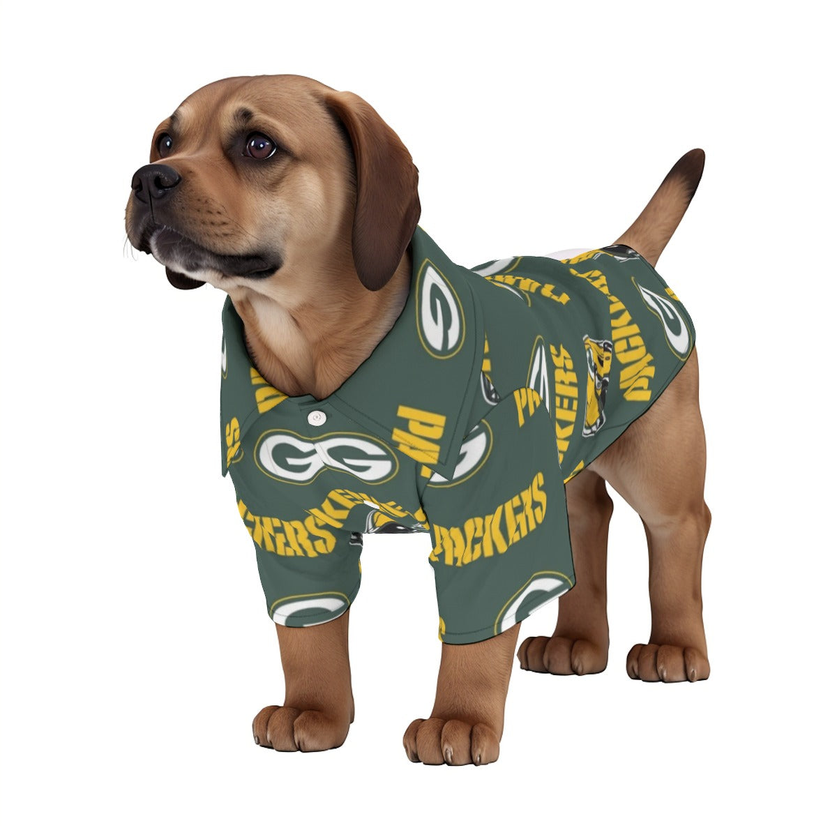 Green Bay Football Game Day All-Over Print Pet‘s Hawaiian Shirt