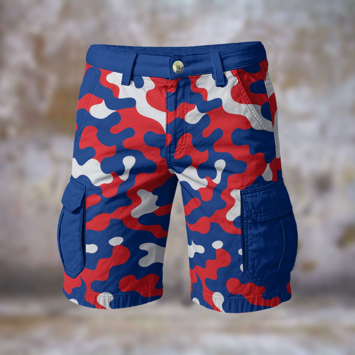 Urban Legend Buffalo Bills Royal Blue Red White Camo Cargo Shorts