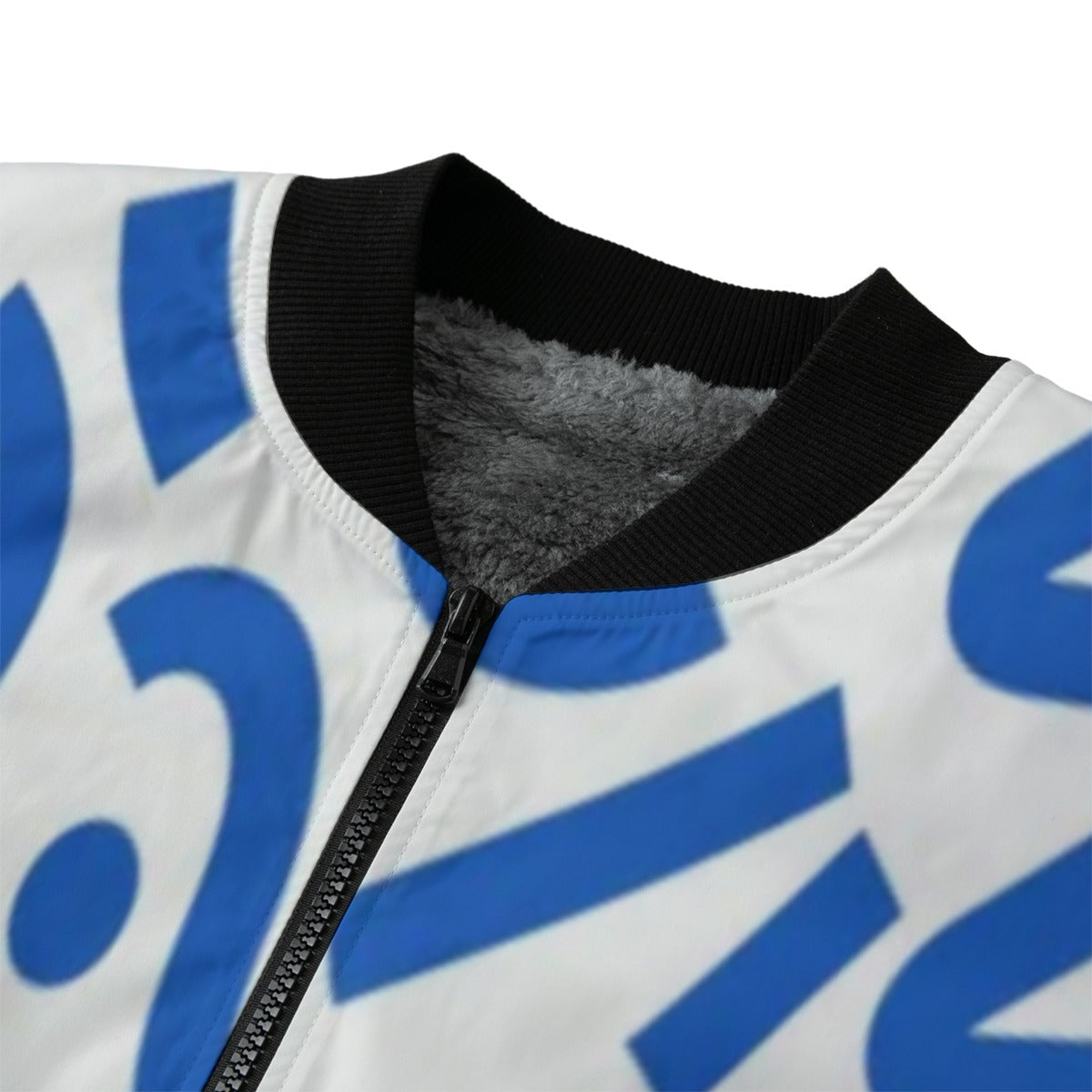 Urban Legend 90s Street Icons – Memphis Blue Seamless  Fleece Bomber Jacket