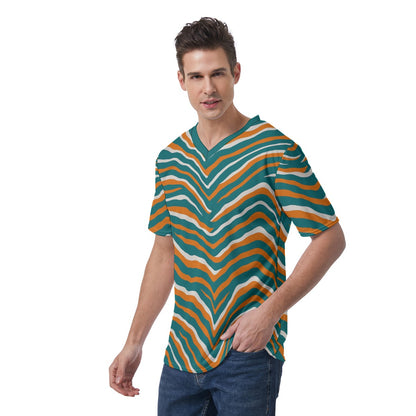 Miami Football Game Day All-Over Print Men's V-Neck T-Shirt