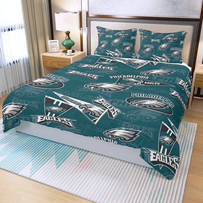 Philadelphia Football Game Day Three Piece Duvet Cover Set | Widened