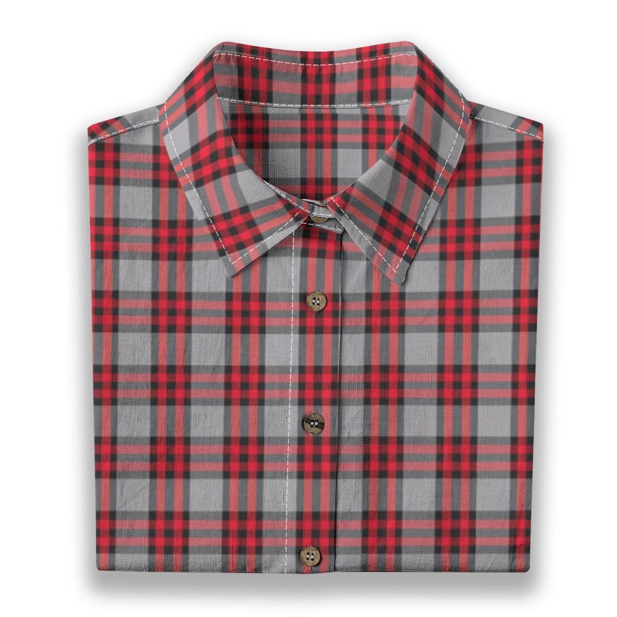 Ohio State Tartan Plaid Buckeyes Women's Shirt | 125GSM Cotton