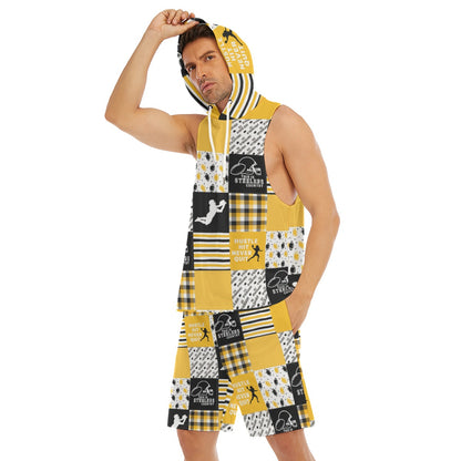 All-Over Print Men's Sleeveless Vest And Shorts Set