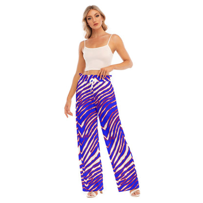 Buffalo Bills Zubaz Women's Waist Fungus Edge Wide-leg Pants