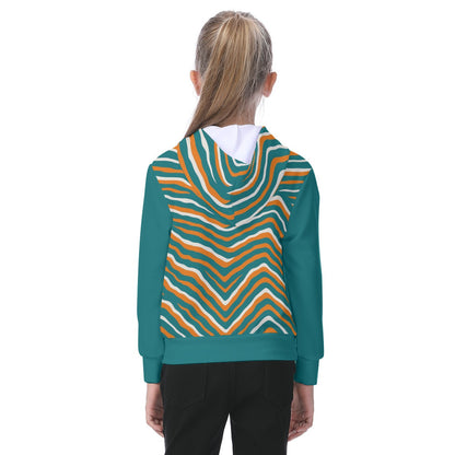 Miami Football Game Day All-Over Print Kid's Heavy Fleece Hoodie