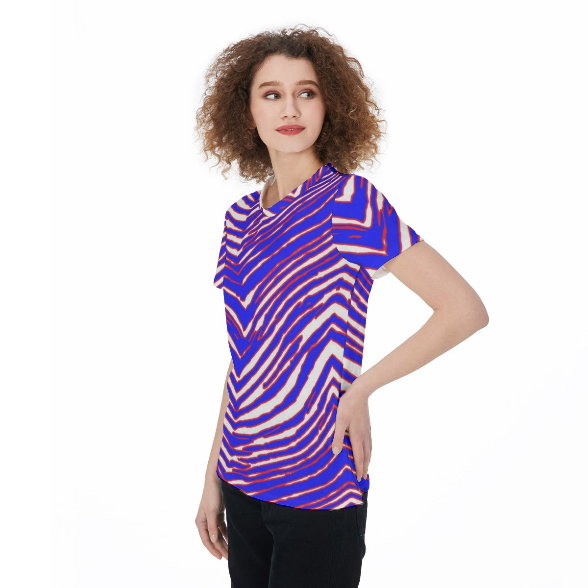 Buffalo Bills Zubaz Round Neck T-Shirt