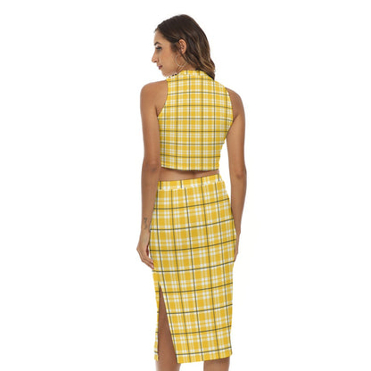 All-Over Print Women's Tank Top & Split High Skirt Set