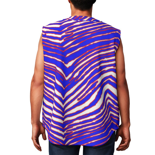 Buffalo Bills Zubaz Men's Sleeveless Baseball Jersey