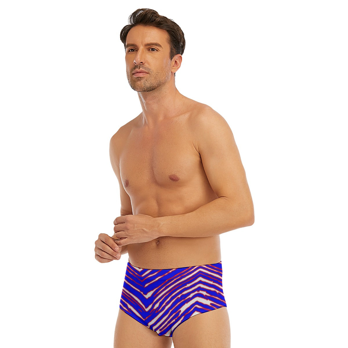 Buffalo Bills Zubaz Men's Triangle Swim Trunks