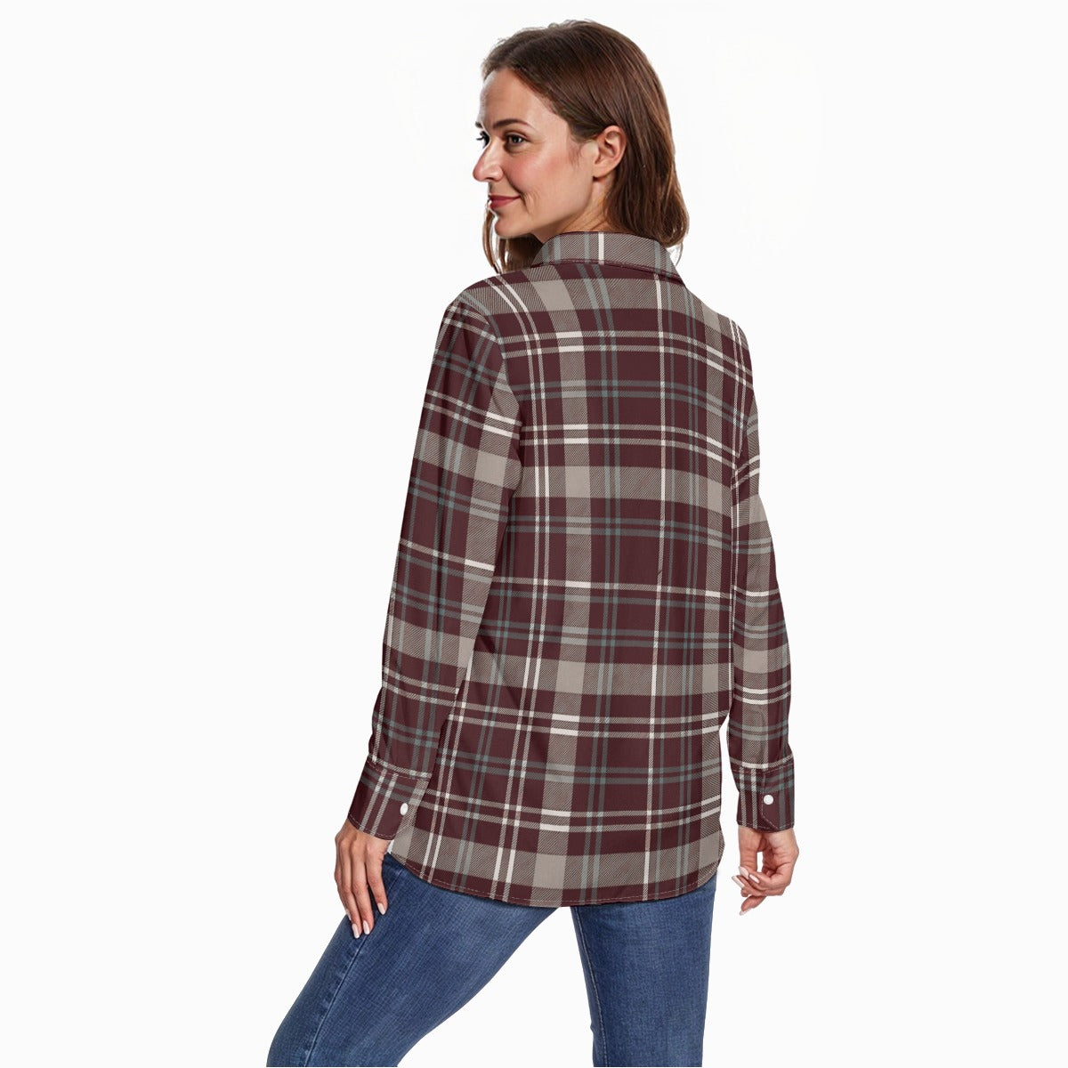 Texas Tartan Plaid A&M - Aggies  Women's Long Sleeve Shirt