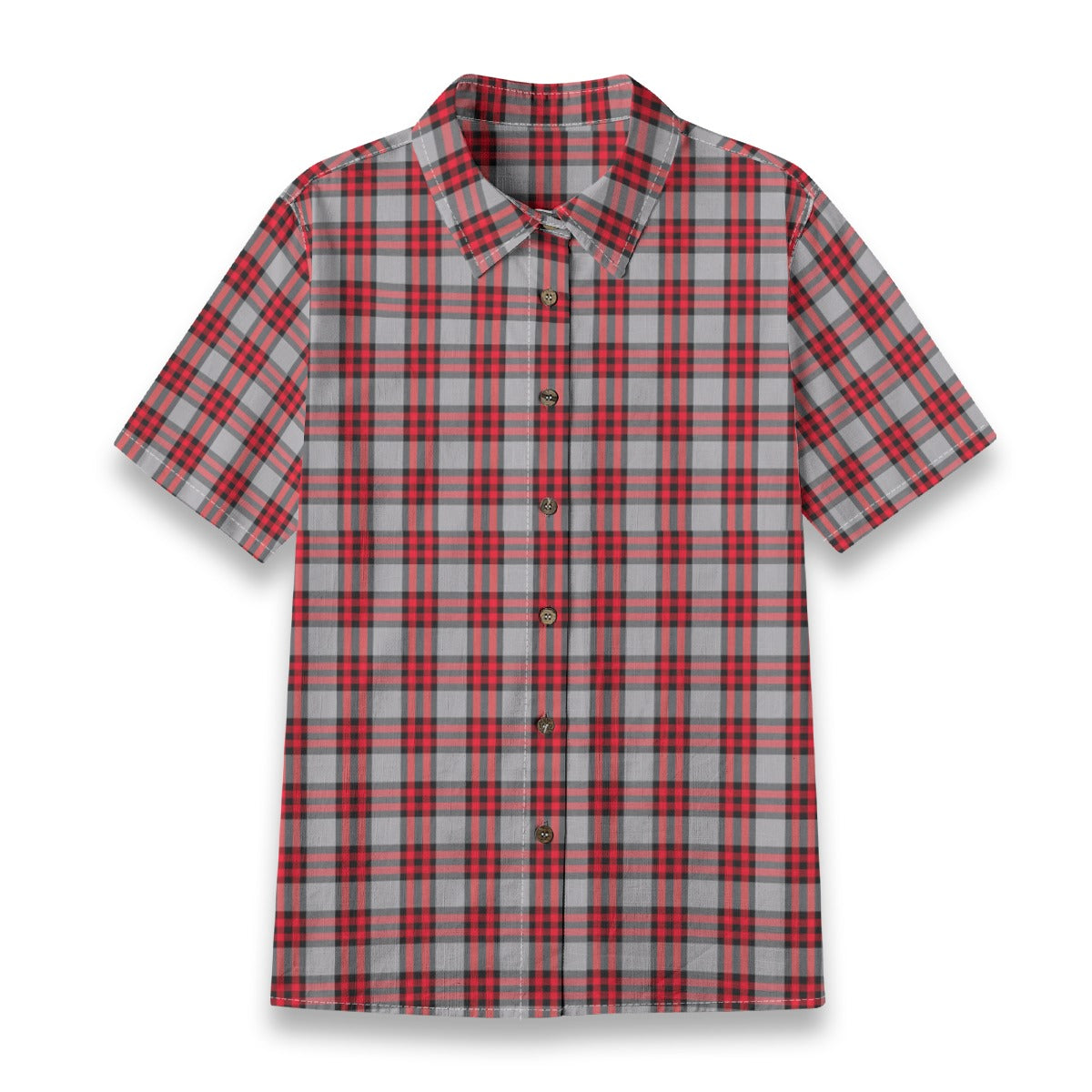 Ohio State Tartan Plaid Buckeyes Women's Shirt | 125GSM Cotton