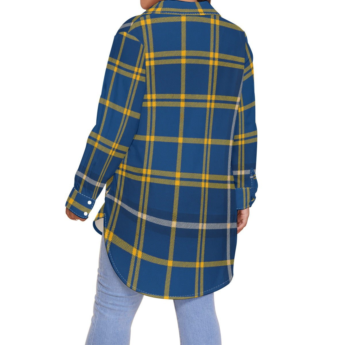 California Los Angeles UCLA Bruins Tartan Plaid Women's Shirt With Long Sleeve(Plus Size)