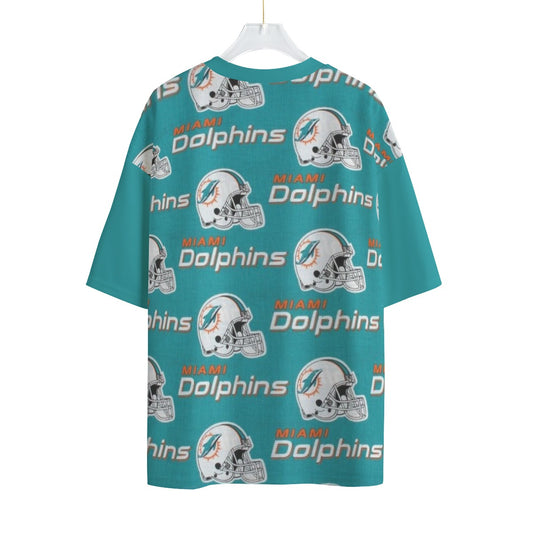 Miami Football Game Day All-Over Print Unisex Drop-shoulder T-shirt