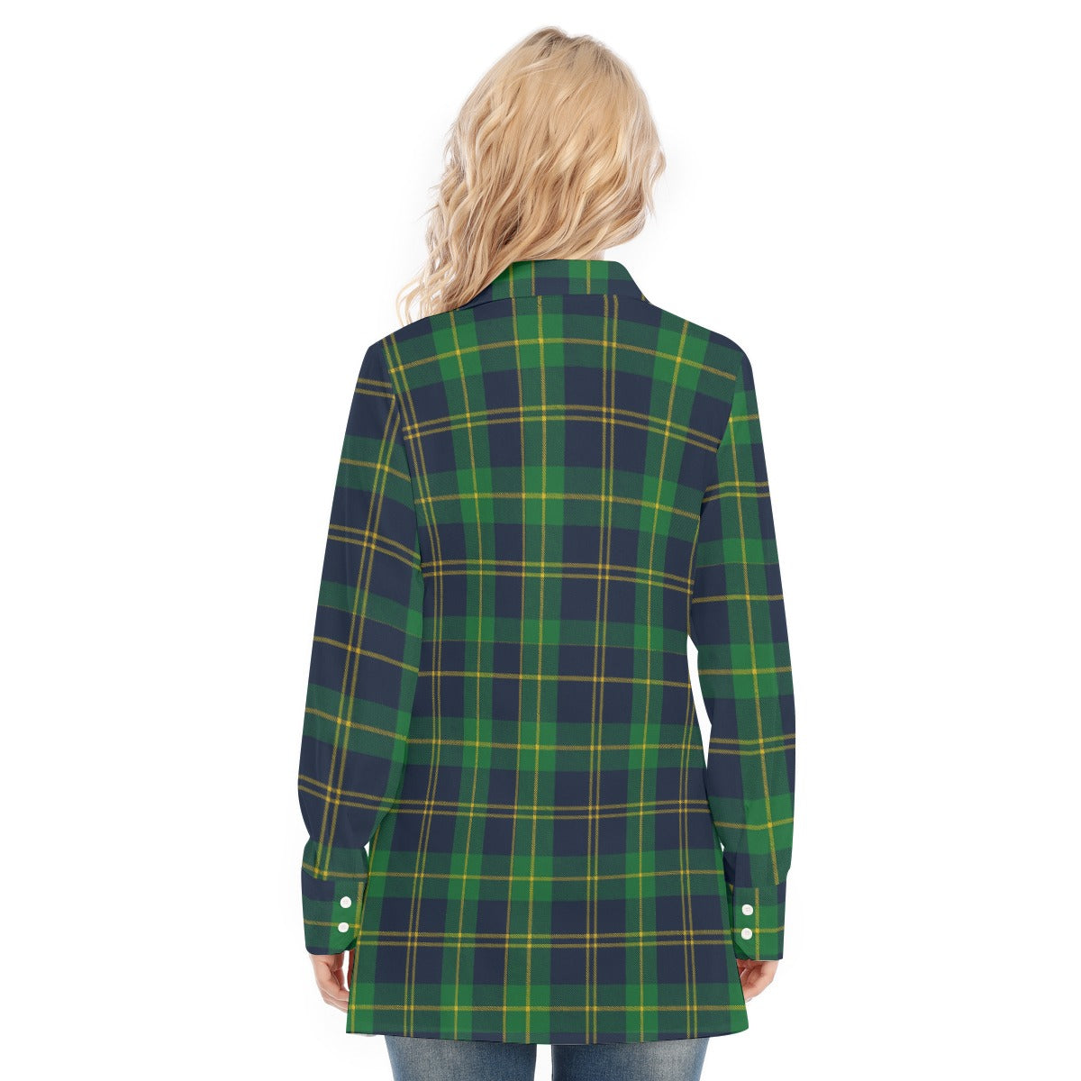 Notre Dame Tartan Plaid Fighting Irish Women's Long Shirt