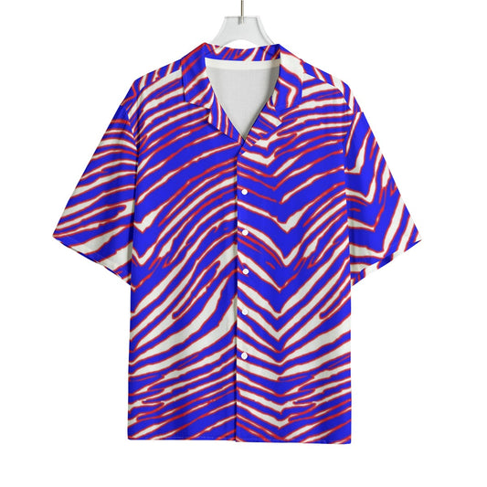 Buffalo Bills Zubaz Men's Hawaiian Rayon Shirt | 115GSM Rayon