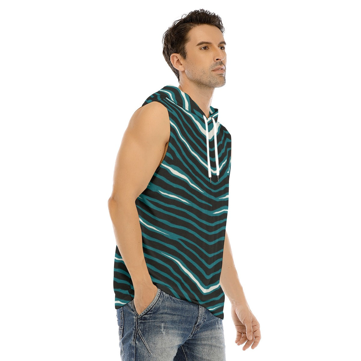 Philadelphia Football Game Day All-Over Print Men's Tank Hooded Vest