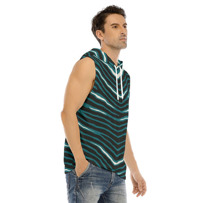 Philadelphia Football Game Day All-Over Print Men's Tank Hooded Vest