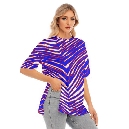 Buffalo Bills Zubaz Women's Short Sleeves T-shirt With Hem Split