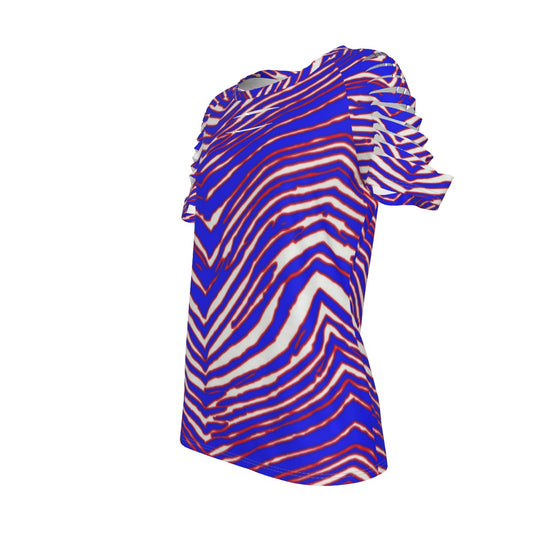 Buffalo Bills Zubaz Women's Ripped T-Shirt
