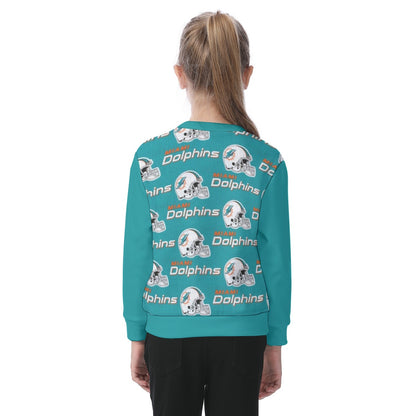 Miami Football Game Day All-Over Print Kid's Heavy Fleece Sweatshirt