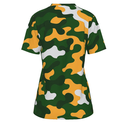 Green Bay Football Game Day All-Over Print Women's O-Neck T-Shirt|180 GSM Jersey
