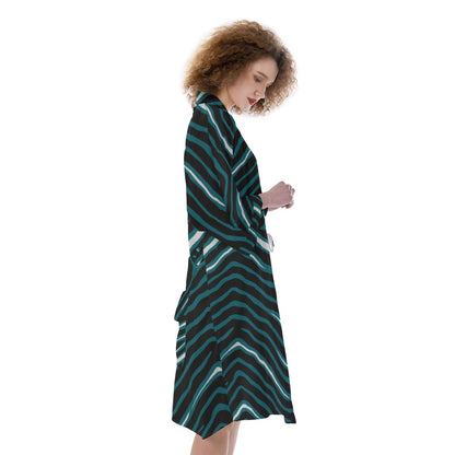 Philadelphia Football Game Day All-Over Print Women's Satin Kimono Robe