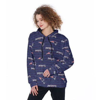 New England Football Game Day All-Over Print Women's Heavy Fleece Hoodie