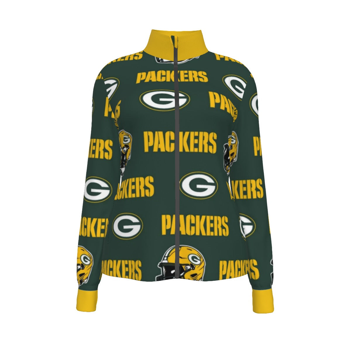 Green Bay Football Game Day All-Over Print Women's Long Sleeve Thumbhole Jacket|230GSM
