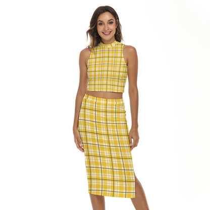 All-Over Print Women's Tank Top & Split High Skirt Set