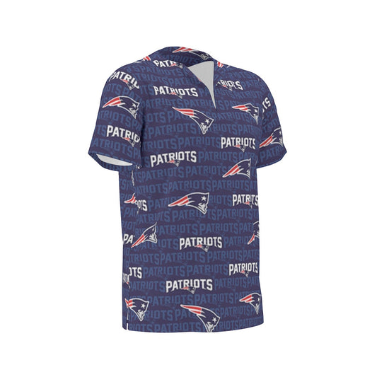 New England Football Game Day All-Over Print  Men's African Dashiki Shirt