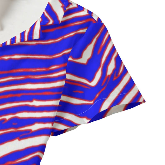 Buffalo Bills Zubaz Kid's Hawaiian Vacation Shirt | 115GSM Cotton poplin