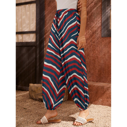 New England Football Game Day All-Over Print Women's Carrot Pants with Pockets