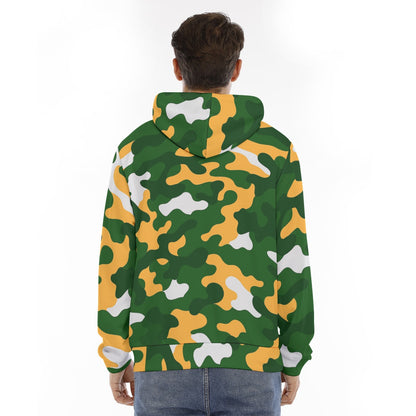 Green Bay Football Game Day All-Over Print Men's Hoodie With Placket Double Zipper
