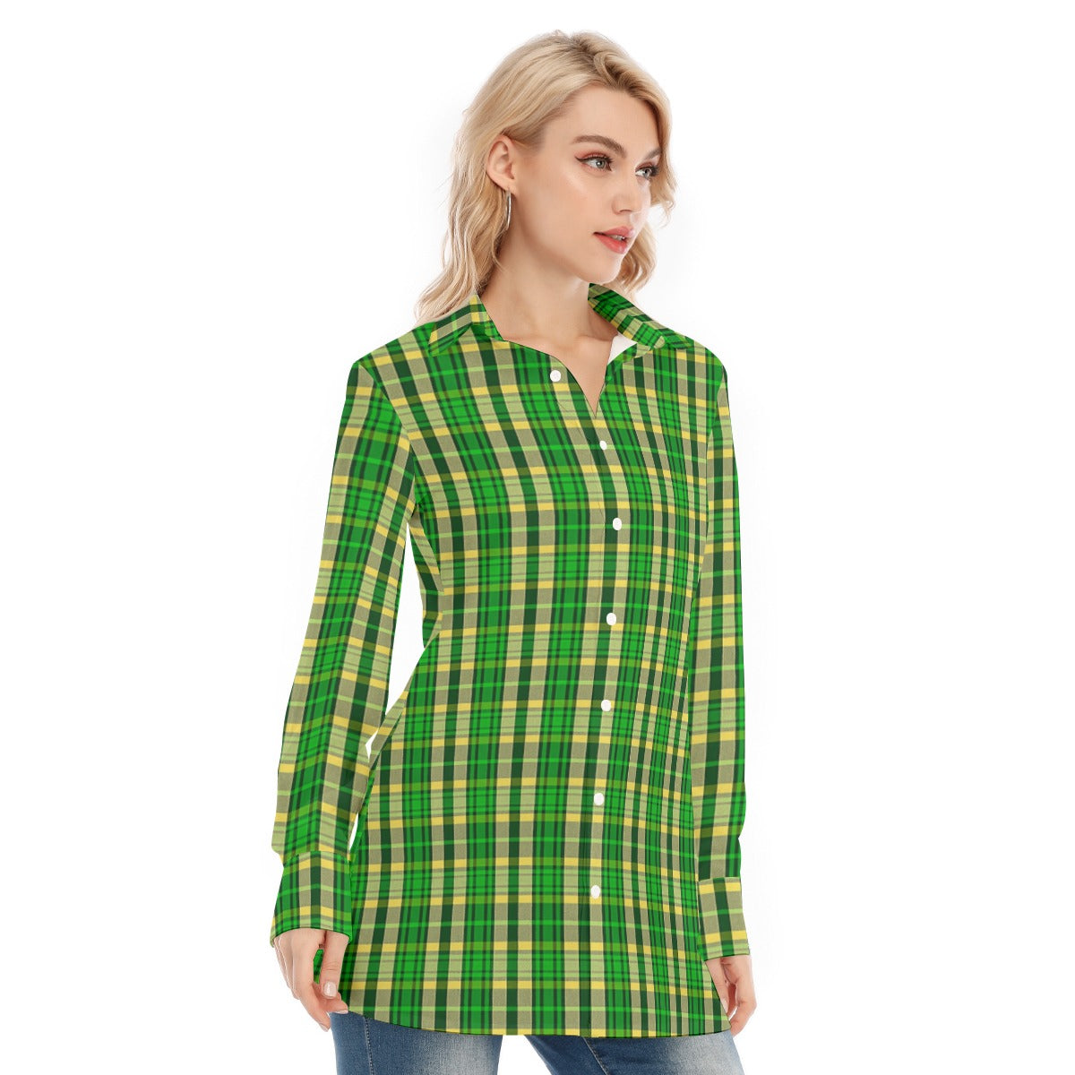 Oregon Tartan Plaid Ducks Women's Long Shirt