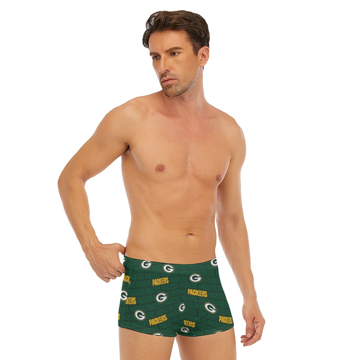 Green Bay Football Game Day All-Over Print Men's Short Boxer Briefs