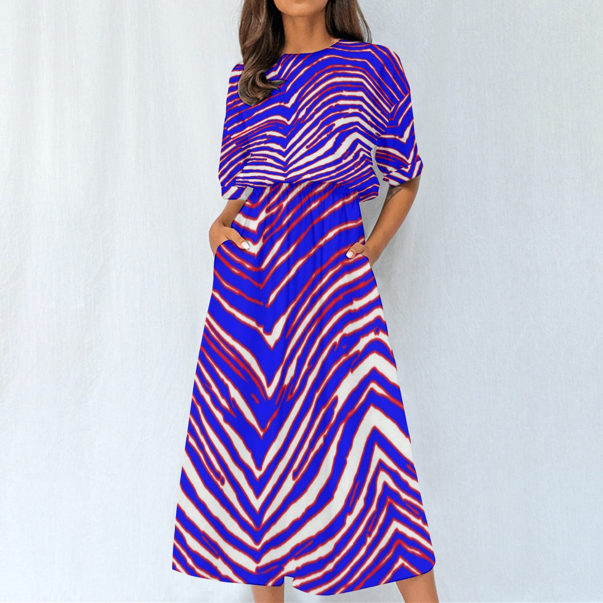 Buffalo Bills Zubaz Women's Elastic Waist Dress