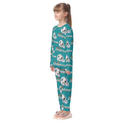 Miami Football Game Day All-Over Print Kid's Pajamas Set