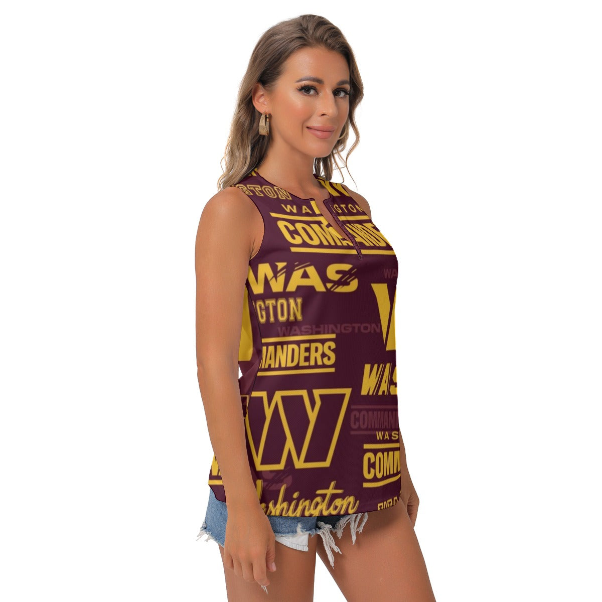 Washington Commanders Women's Sleeveless V-Neck Top