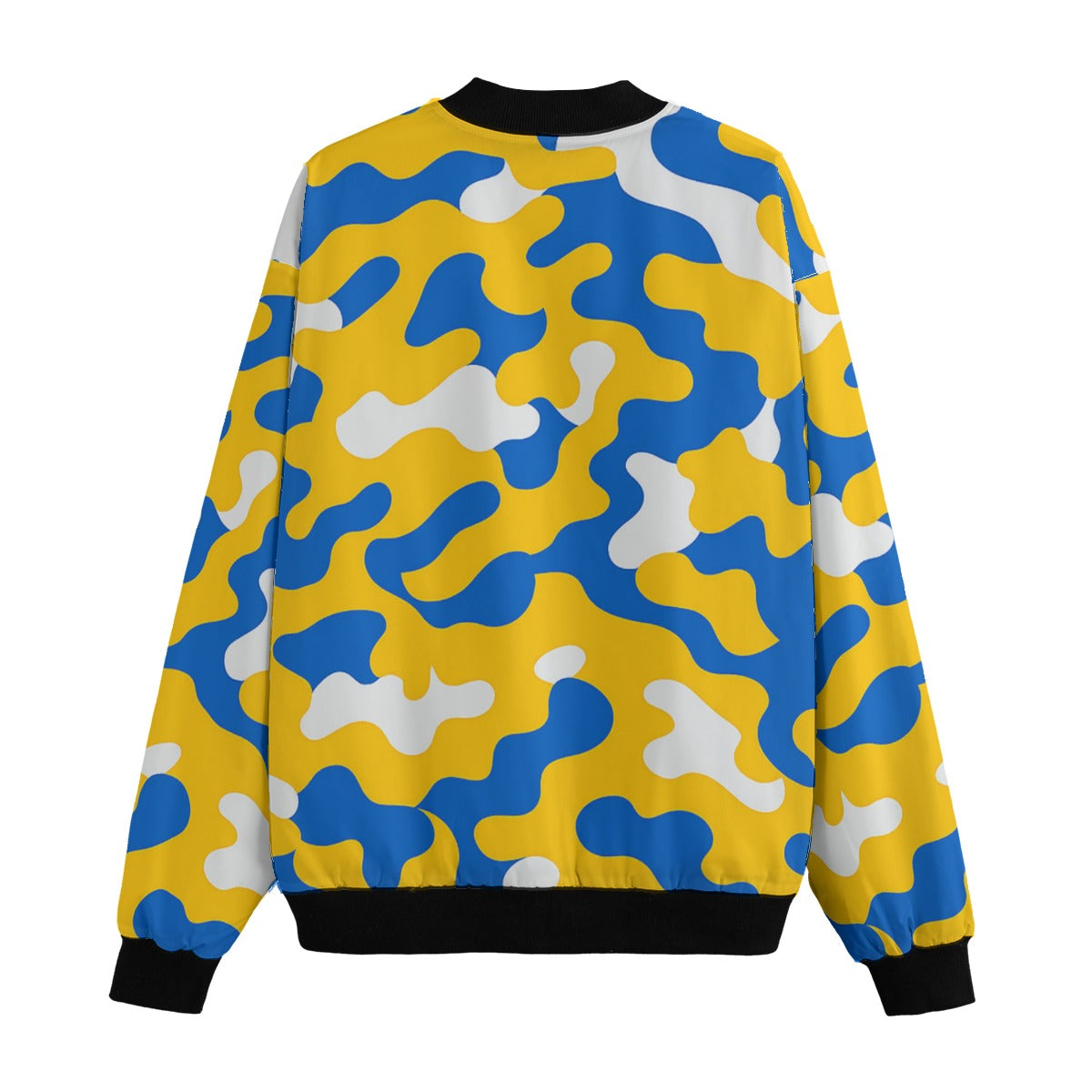 Los Angeles Chargers Camo Fleece Bomber Jacket – Powder Blue, Yellow and White NFL Streetwear
