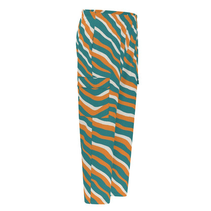 Miami Football Game Day All-Over Print Men's Cargo Pants|220GSM Birdseye