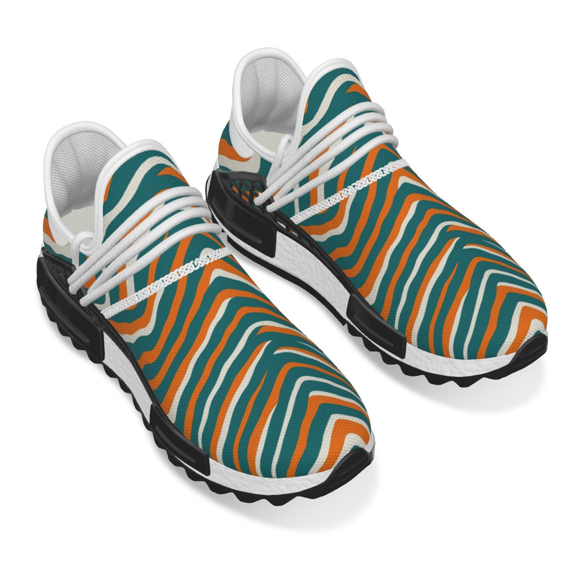 Miami Football Game Day All-Over Print Men's Mesh Sneakers
