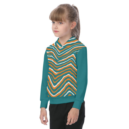 Miami Football Game Day All-Over Print Kid's Heavy Fleece Hoodie