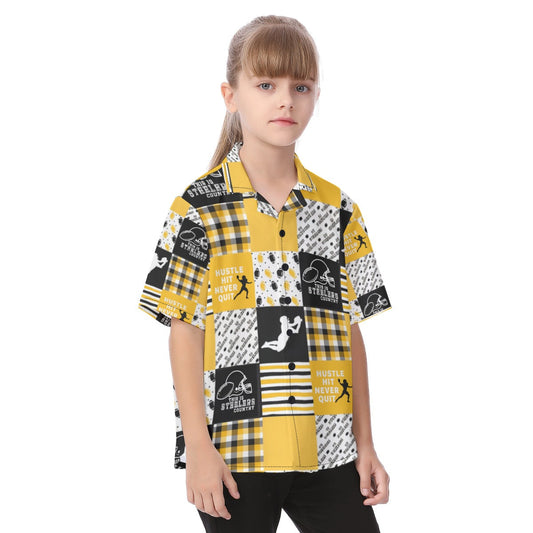 Pittsburgh Steelers All-Over Print Kid's Hawaiian Vacation Shirt