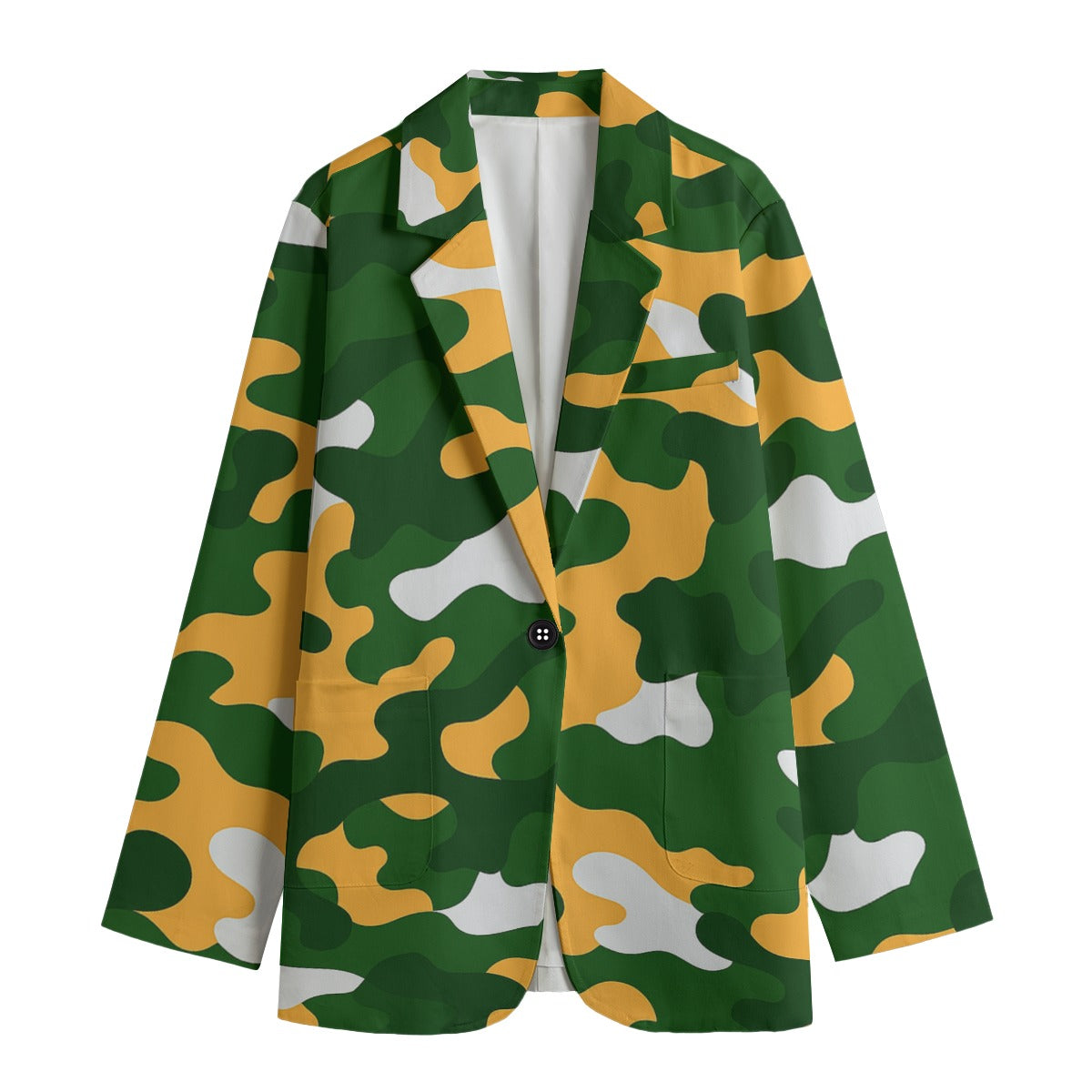 Green Bay Football Game Day All-Over Print Women's Leisure Blazer | 245GSM Cotton