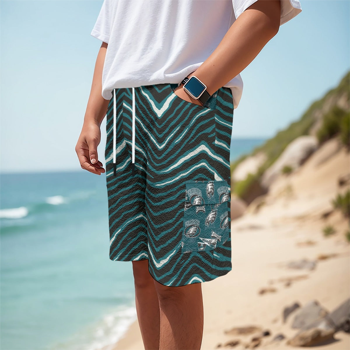 Philadelphia Football Game Day All-Over Print Men's Cargo Shorts