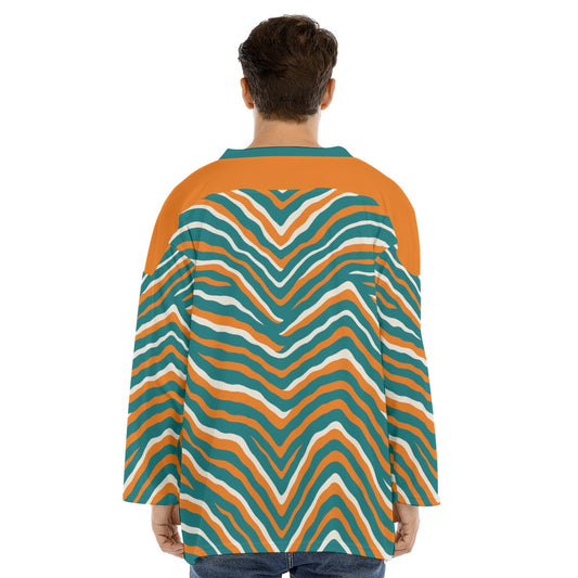 Miami Football Game Day All-Over Print Men's V-neck Ice Hockey Jersey